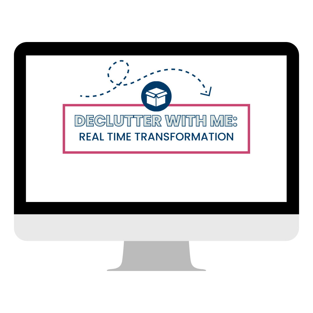 Declutter with Me Video Series logo on computer.