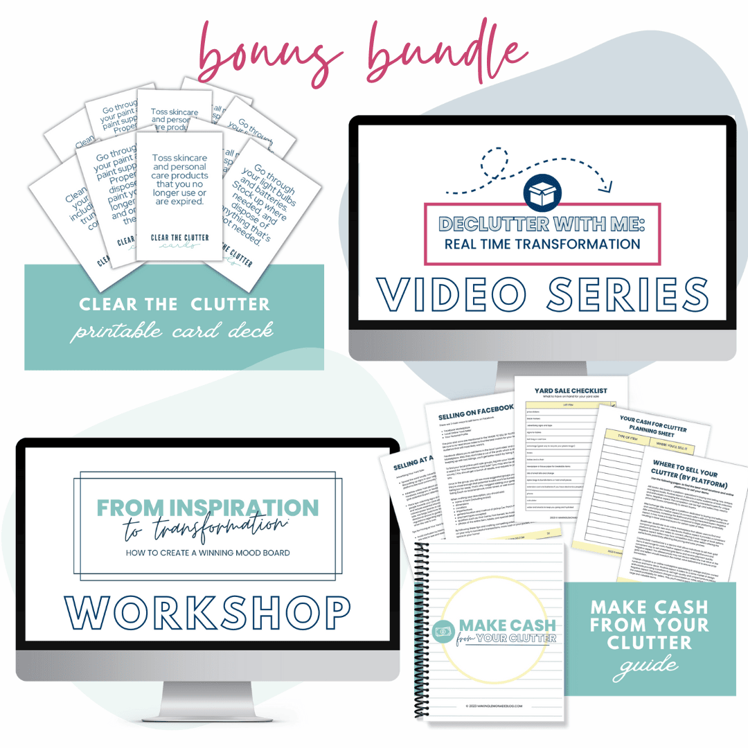 contents of clear the clutter bonus bundle