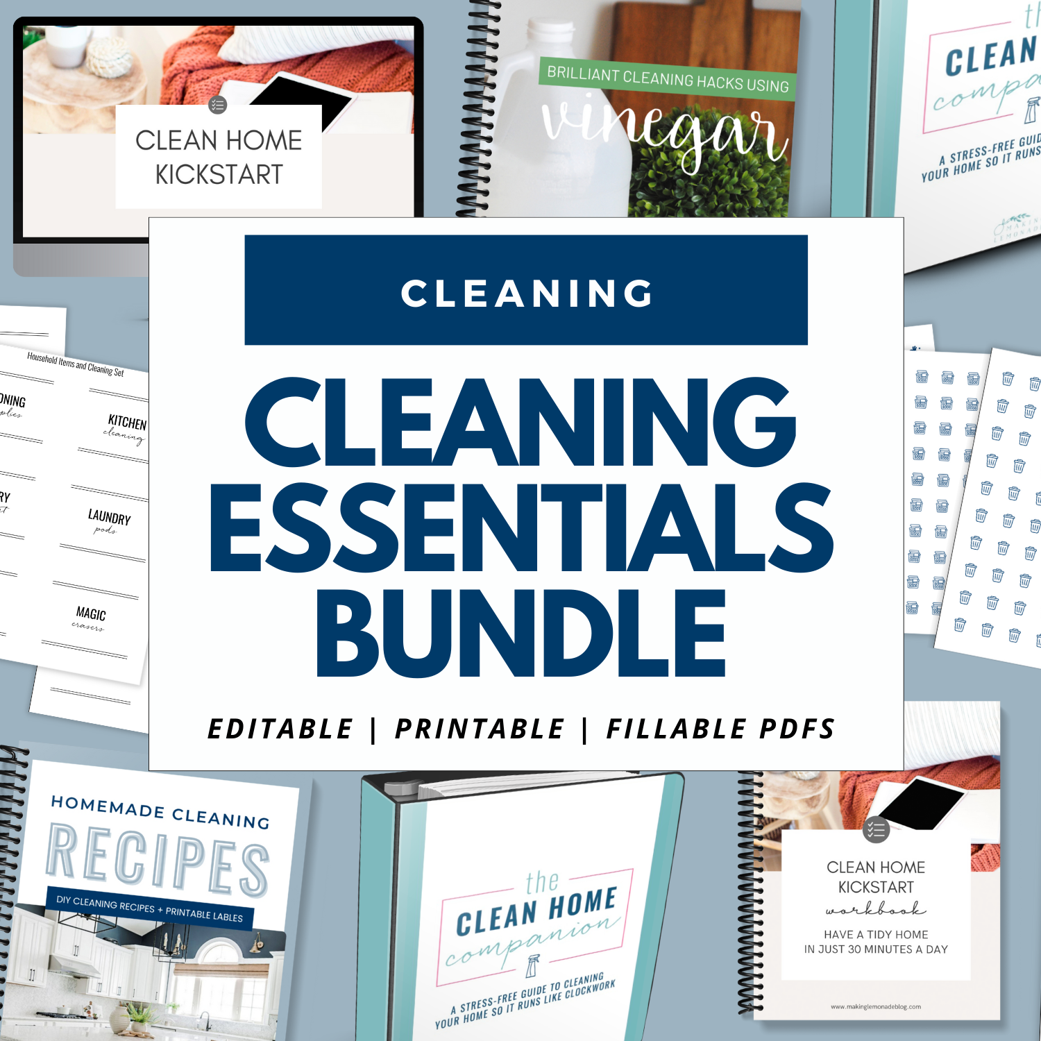 Cleaning essentials bundle - complete home cleaning system