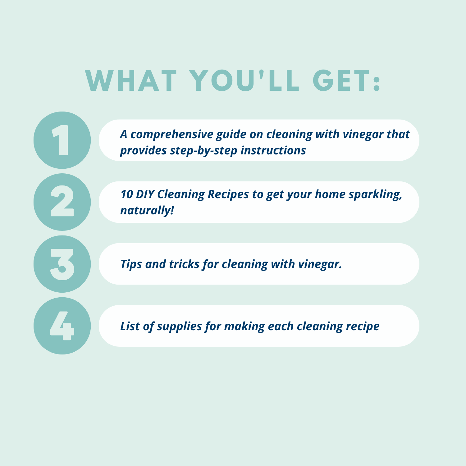 What you'll get: vinegar cleaning tips guide