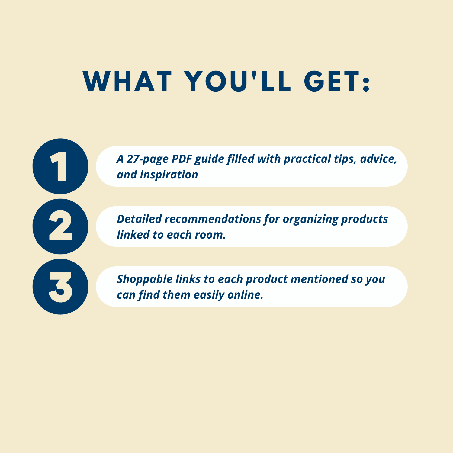 What you'll get in Top Organization Guide for your home