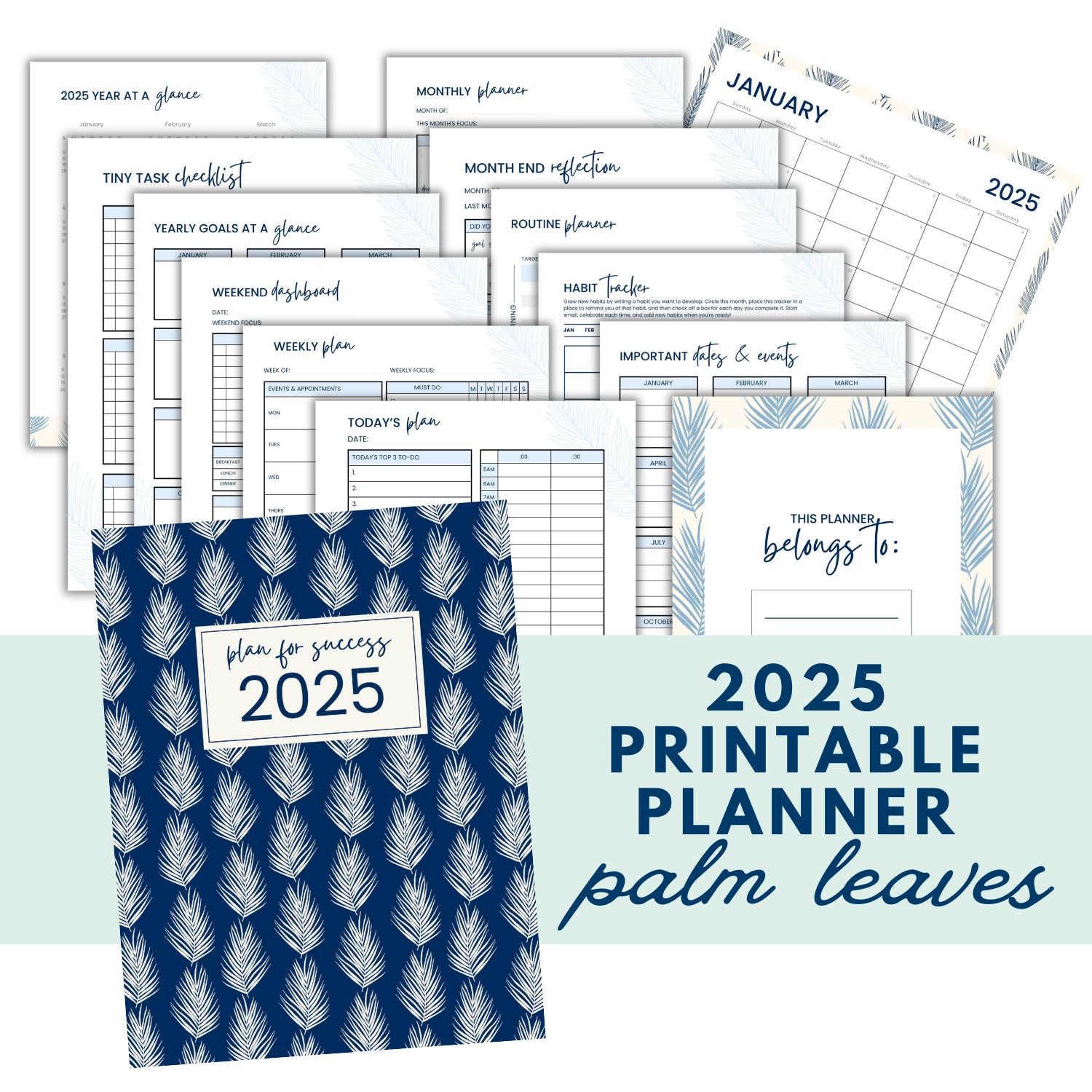 2025 Printable Planner (Palms)