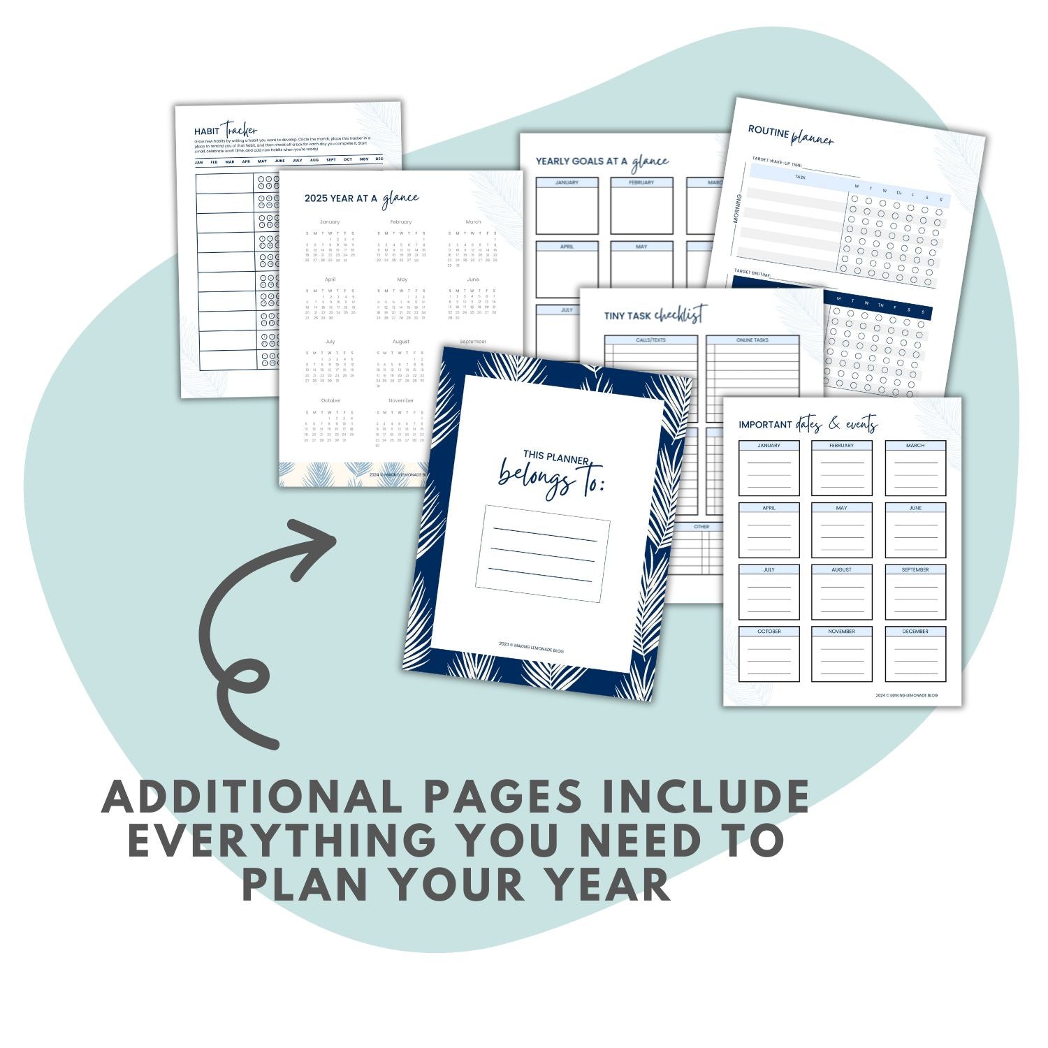 2025 Printable Planner (Palms)