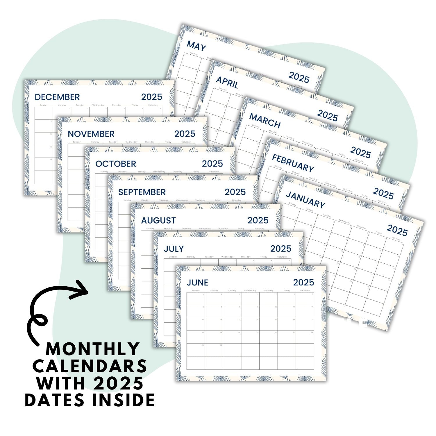 2025 Printable Planner (Palms)