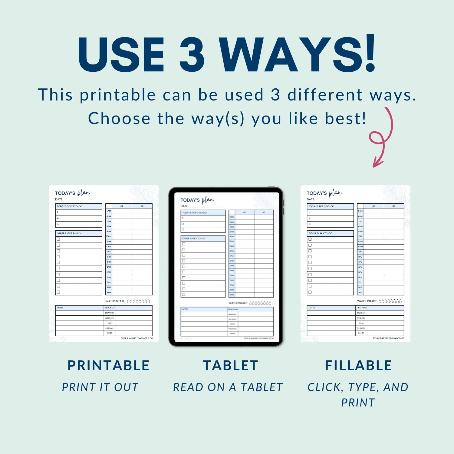 2025 Printable Planner (Palms)