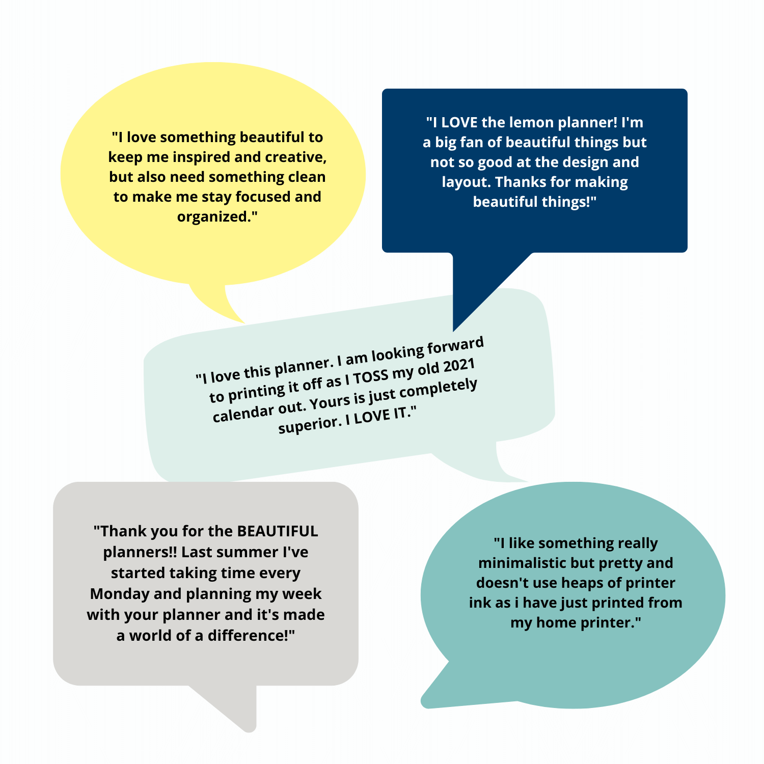 testimonials of undated printable planners