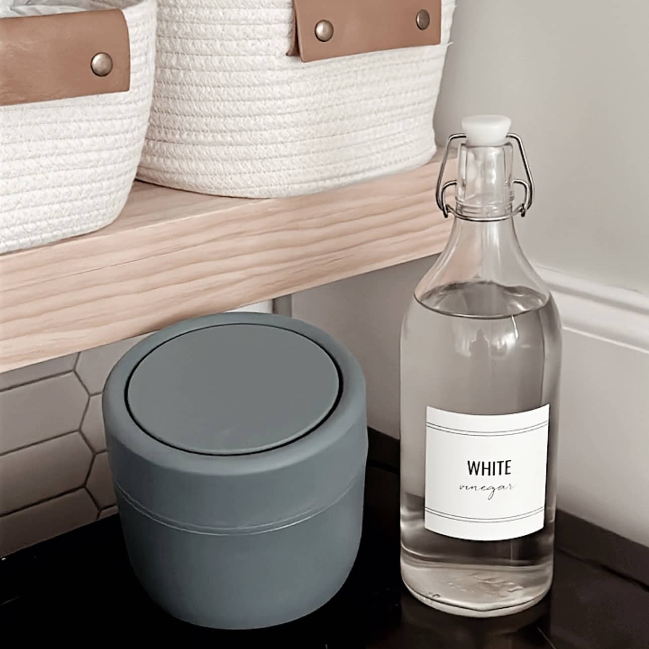 photo example of printable home laundry label set for organizing