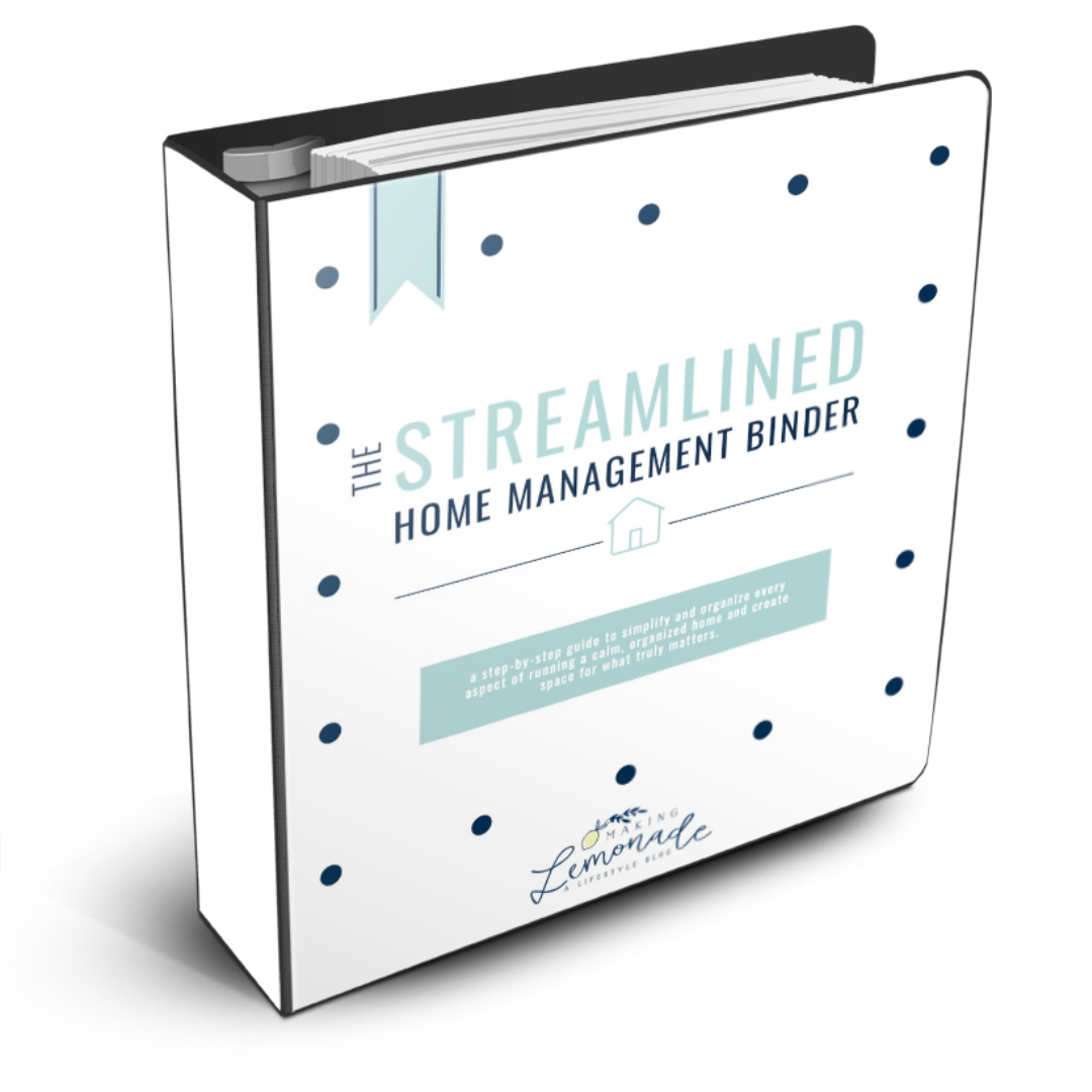 streamlined home management binder.
