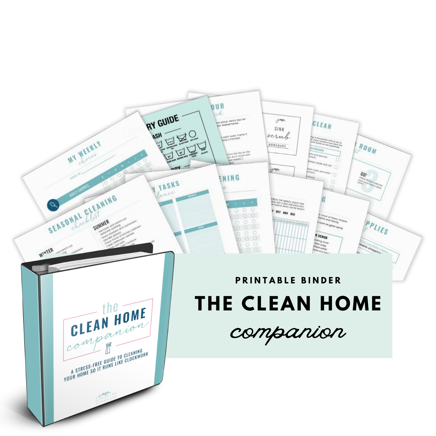 Printable Cleaning Binder