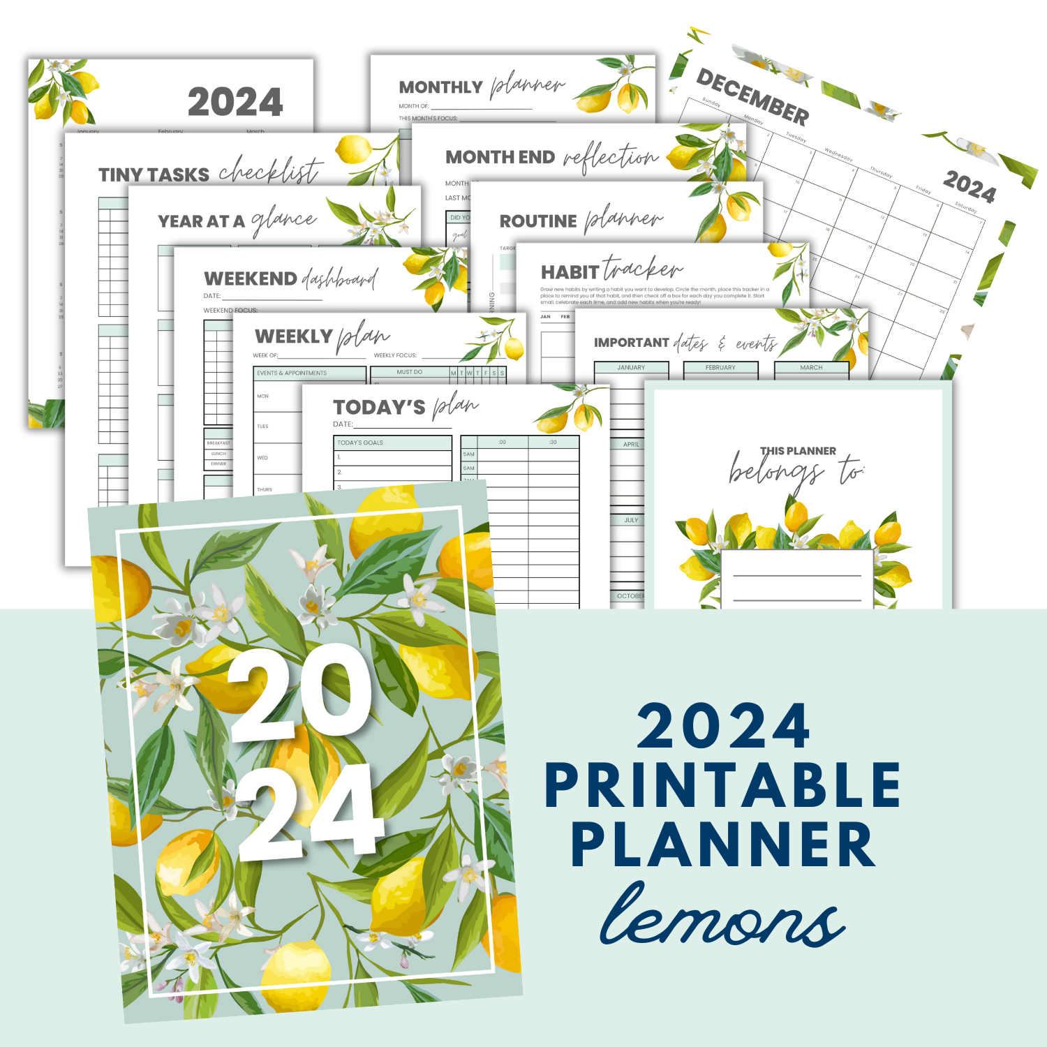 2024 Printable Planner Lemons   EXAMPLEcopy2 