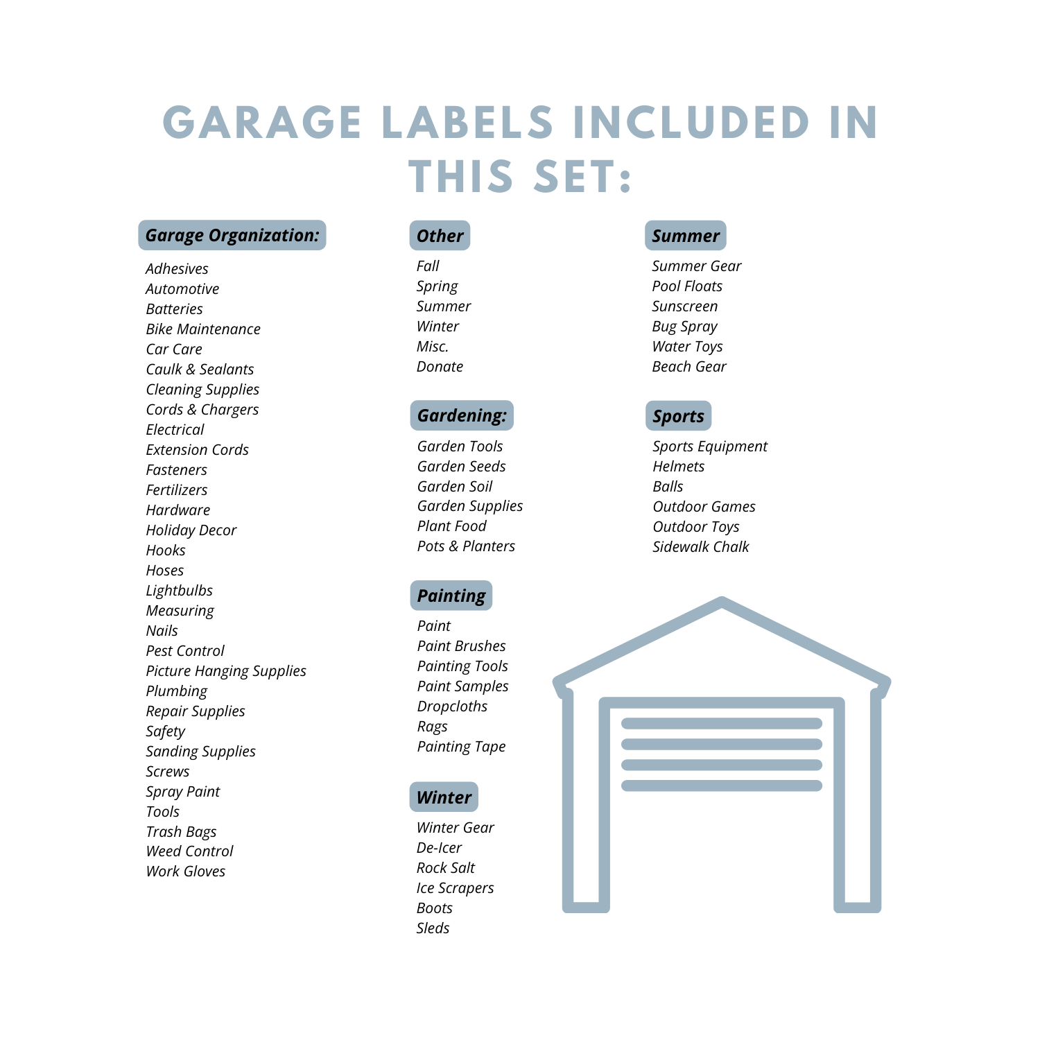 Organize your garage easily