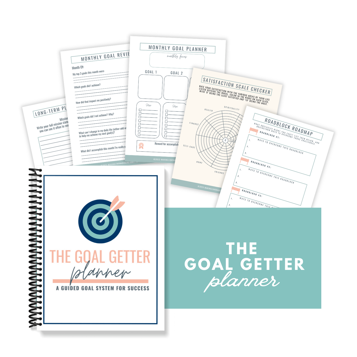 Goal Getter: goal setting planner worksheets