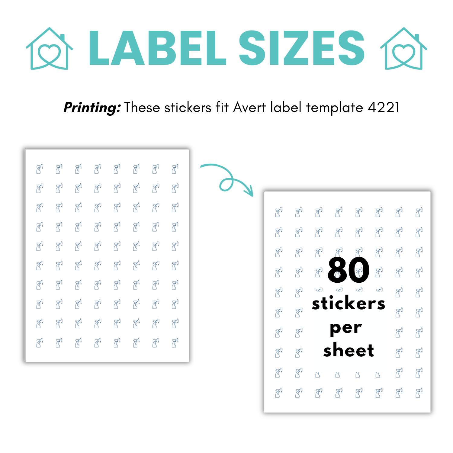 printable home habit tracking stickers Avert label 4221 mockup size