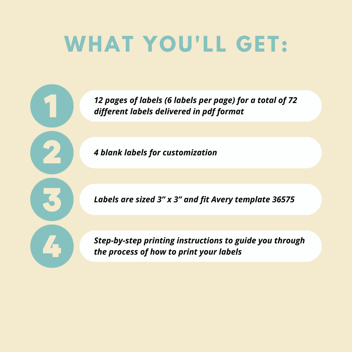 Printable Bathroom Organization Labels