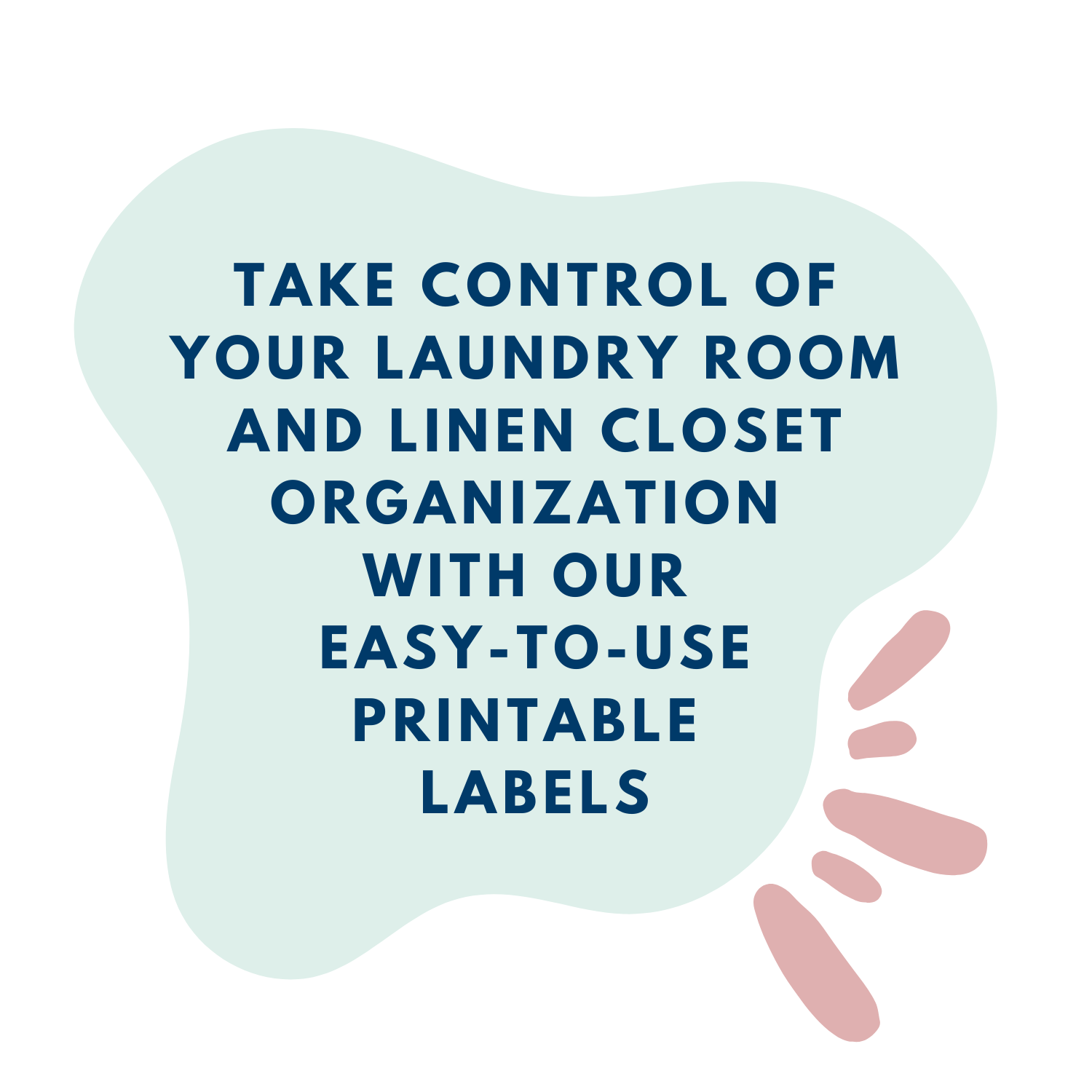 product description of printable home laundry label set for organizing