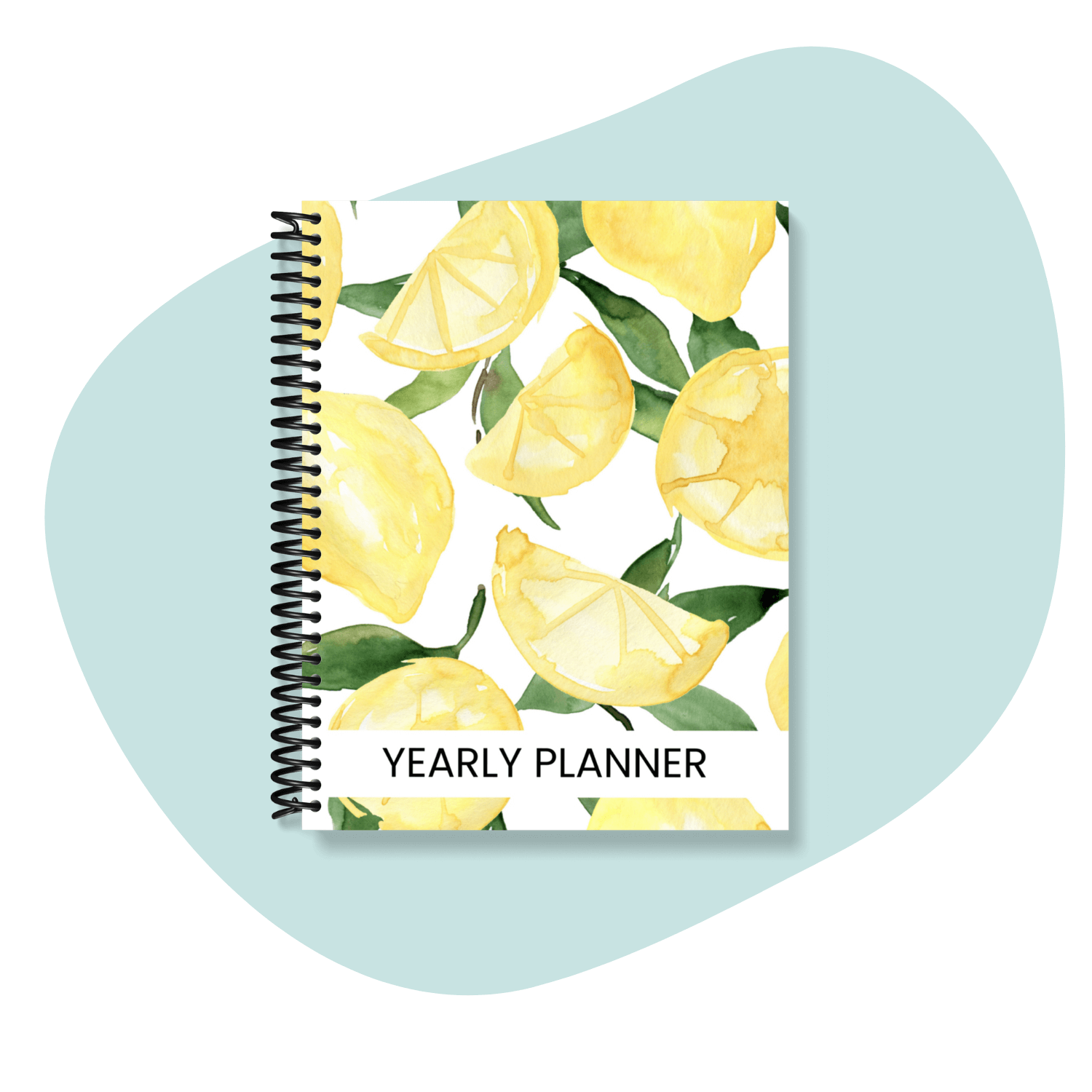 printable lemon undated planner