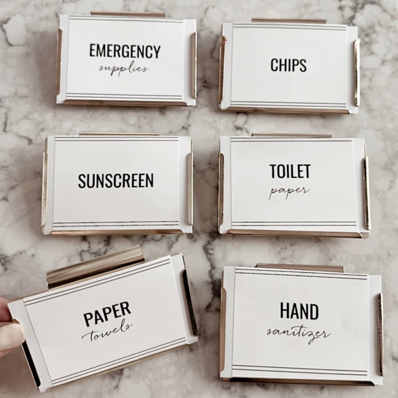 photo of printable home organization labels instant download