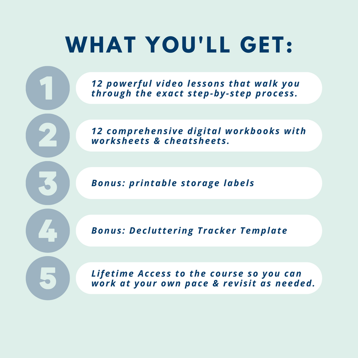 Clear the Clutter Course Basic Package