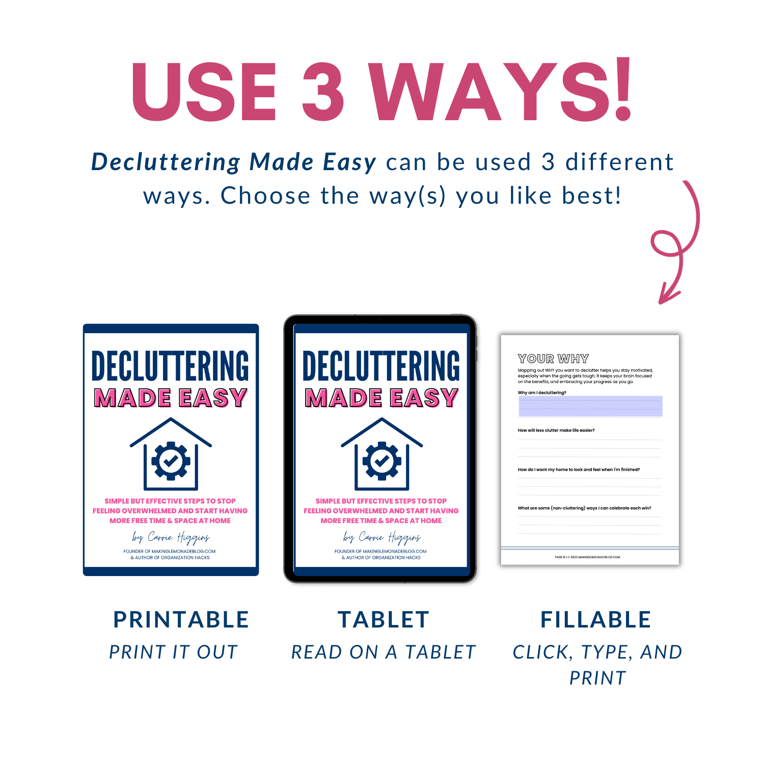 How to use Decluttering Made Easy system digital download