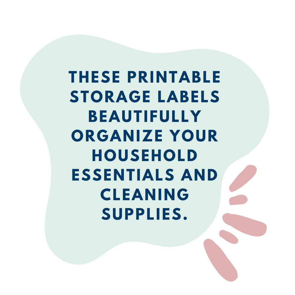 Printable Household & Cleaning Product Organization Labels